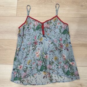The Kooples Floral Camisole with Red Accents